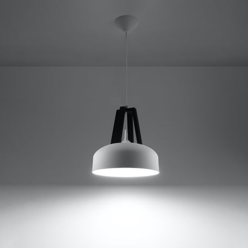 Suspension Acier Blanc/noir E27 1 Casco