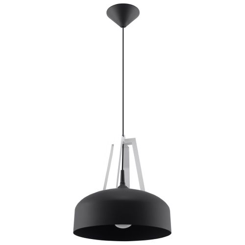 Suspension Acier Noir/blanc E27 1 Casco