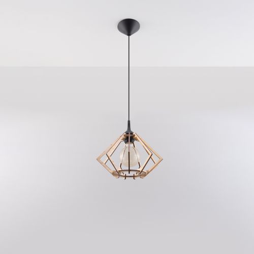 Suspension Bois Bois Naturel E27 1 Pompelmo