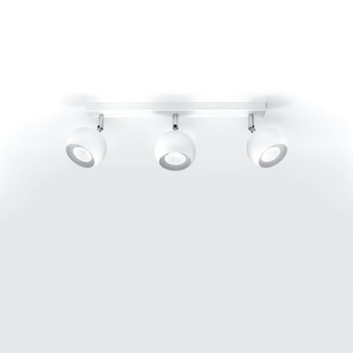 Plafonnier Acier Blanc Gu10 3 Oculare