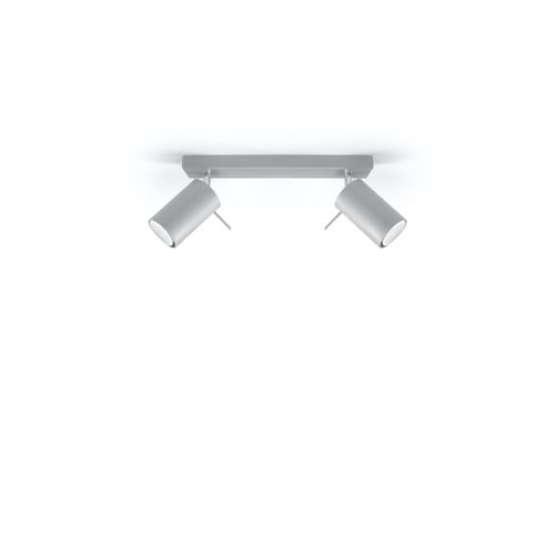 Plafonnier Acier Gris Gu10 2 Ring