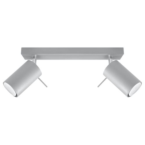 Plafonnier Acier Gris Gu10 2 Ring