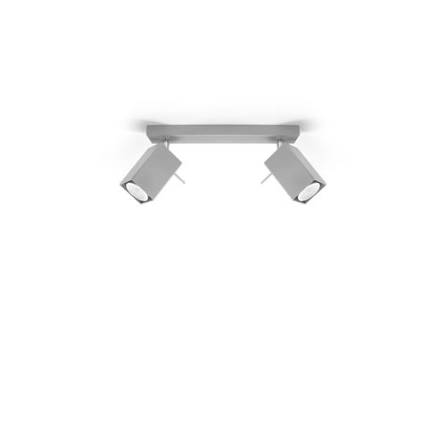 Plafonnier Acier Gris Gu10 2 Merida