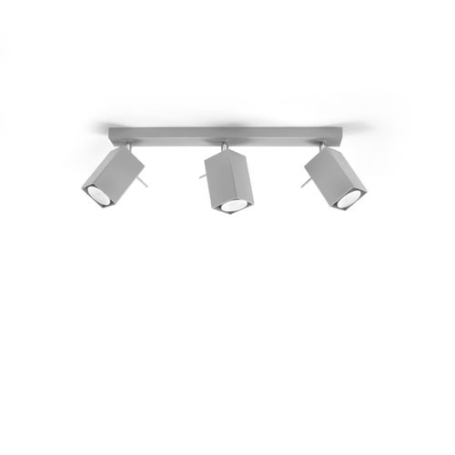 Plafonnier Acier Gris Gu10 3 Merida