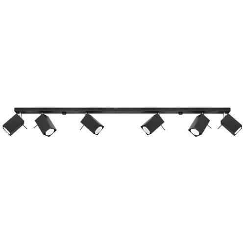 Plafonnier Acier Noir Gu10 6 Merida