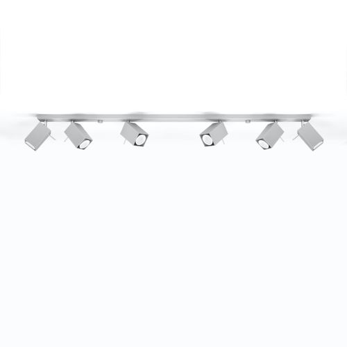 Plafonnier Acier Gris Gu10 6 Merida