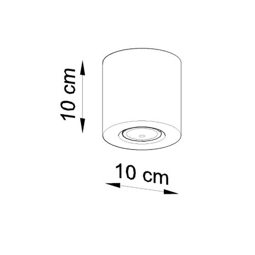 Plafonnier Béton Gris Gu10 1 Orbis