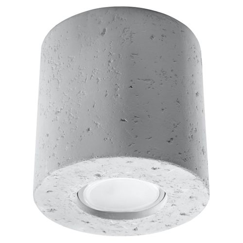 Plafonnier Béton Gris Gu10 1 Orbis