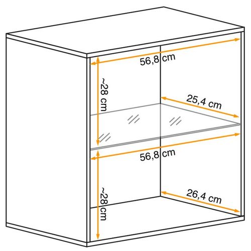 Vitrine Murale LED "switch" 60cm Blanc