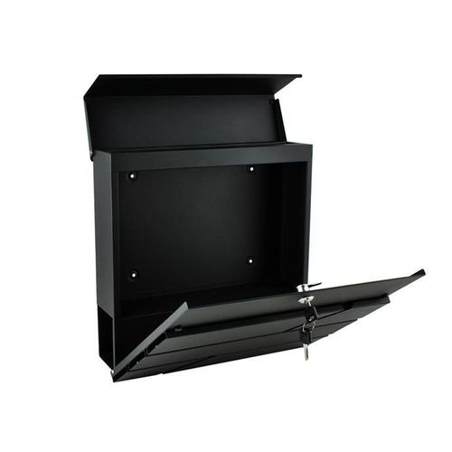 Boîte Aux Lettres, Fente, Avec Porte-journaux Noir