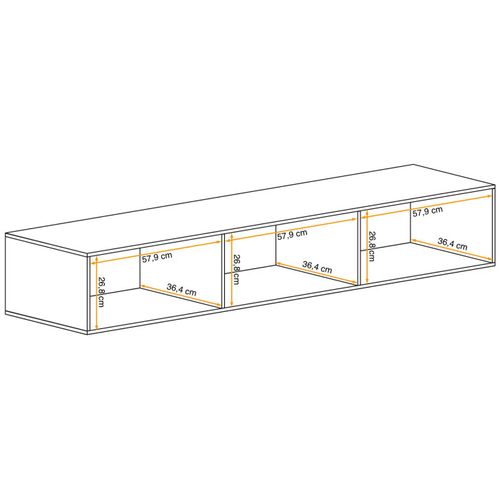Banc TV Mural Design "switch" 180cm Gris