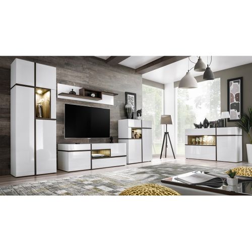 Buffet Design LED "cross" 150cm Blanc