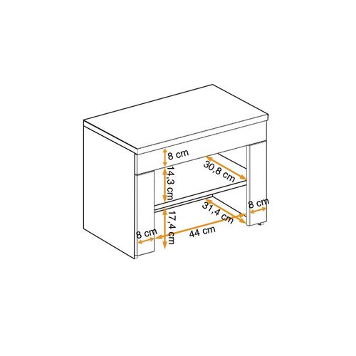 Meuble à Chaussures Bois "gustavo" 60cm Naturel