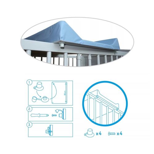 Matelas Plan à Langer Luxe Pour Bébé 48 X 70 Cm Blanc Biche