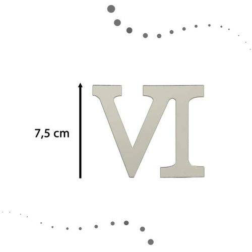 Horloge Murale Avec Chiffres Romains Argentés 70 Cm à 130 Cm