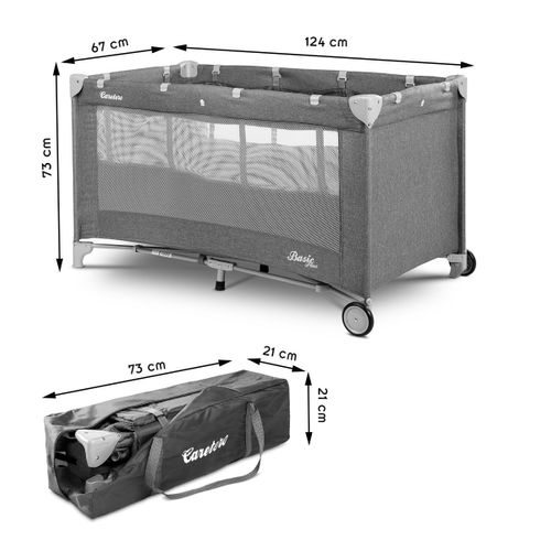 B Plus Lit Parapluie De Voyage Bébé Gris
