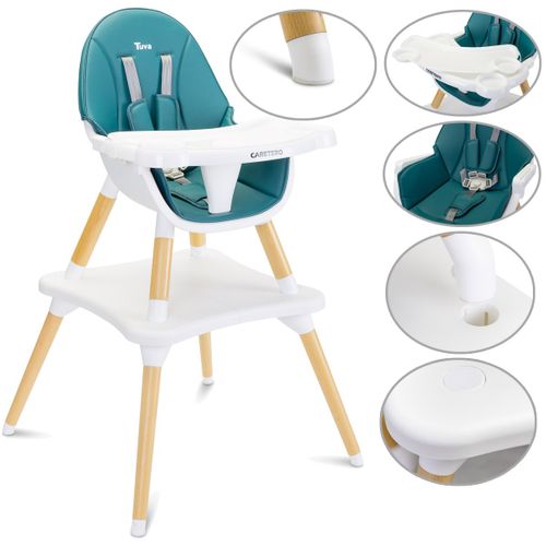 Tuva Chaise Haute Évolutive En Table Et Chaise Vert