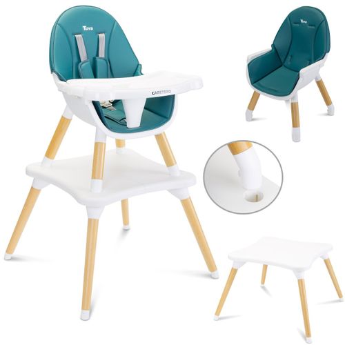 Tuva Chaise Haute Évolutive En Table Et Chaise Vert