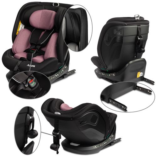 Azure Siège-auto Évolutif I-size 360° Enfants De 40 à 150 Cm Isofix Top Tether    Rose