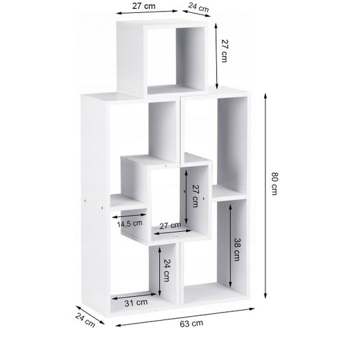 Regla Bibliothèque Scandinave Étagères Modulables 3 Étages    Blanc