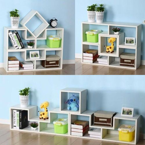 Regla Bibliothèque Scandinave Étagères Modulables 3 Étages    Blanc