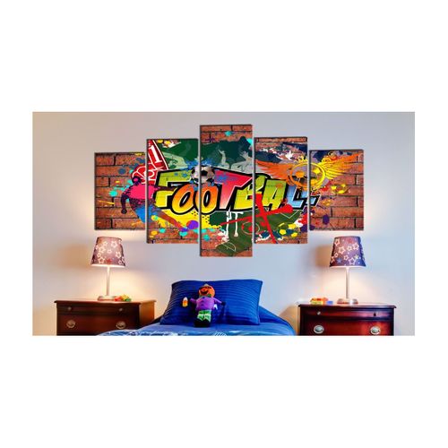 Tableau Imprimé "football Graffiti" 50 X 100 Cm