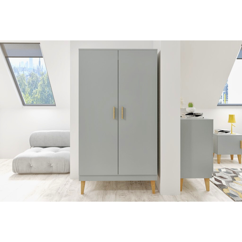 Armoire 2 Portes Kubi - Gris