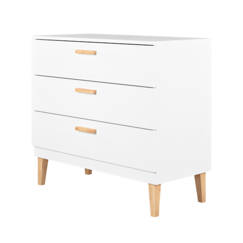 Commode 3 Tiroirs Kubi - Blanc