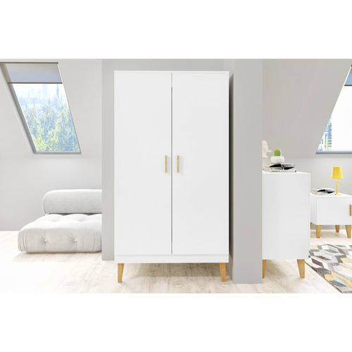 Armoire 2 Portes Kubi - Blanc