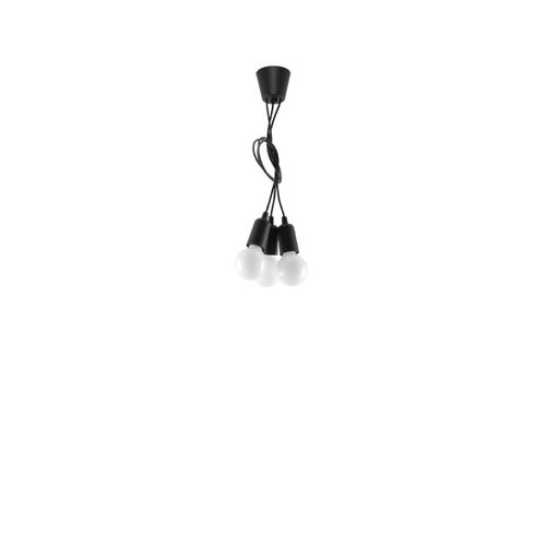 Suspension Pvc Noir E27 3 Diego