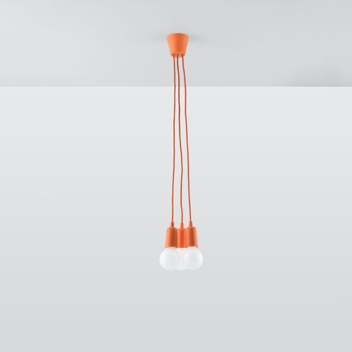 Suspension Pvc Orange E27 3 Diego