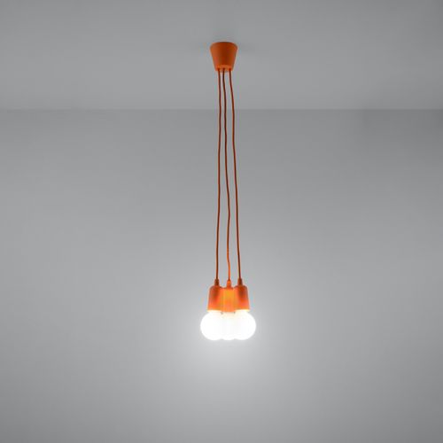 Suspension Pvc Orange E27 3 Diego