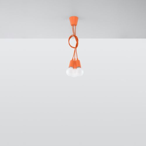 Suspension Pvc Orange E27 3 Diego