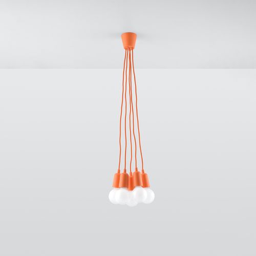 Suspension Pvc Orange E27 5 Diego