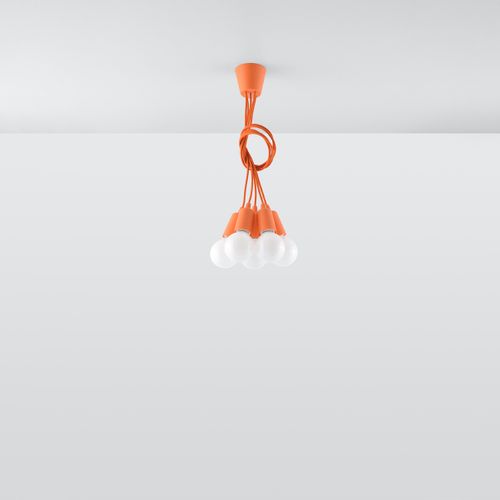 Suspension Pvc Orange E27 5 Diego