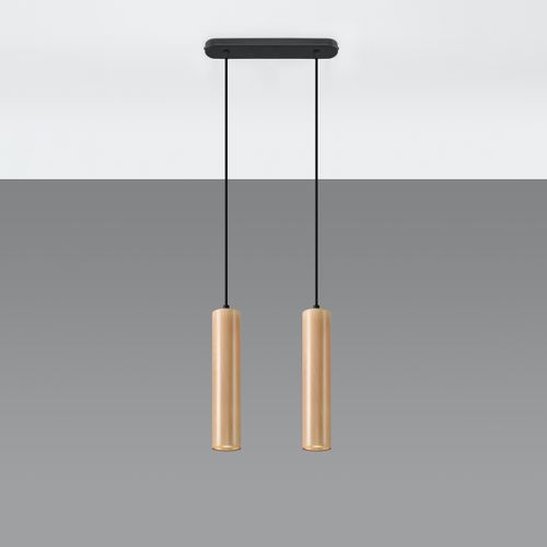 Suspension Bois Bois Naturel Gu10 2 Lino Line