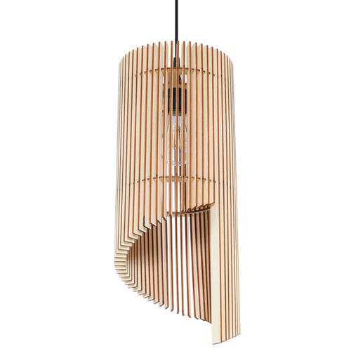 Suspension Bois Bois Naturel E27 1 Alexia