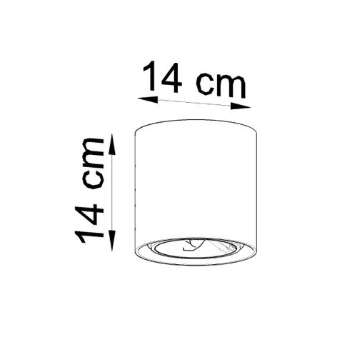 Plafonnier Béton Gris Gu10 1 Cullo