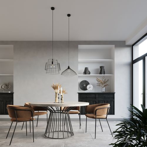 Suspension Acier Noir E27 1 Umb