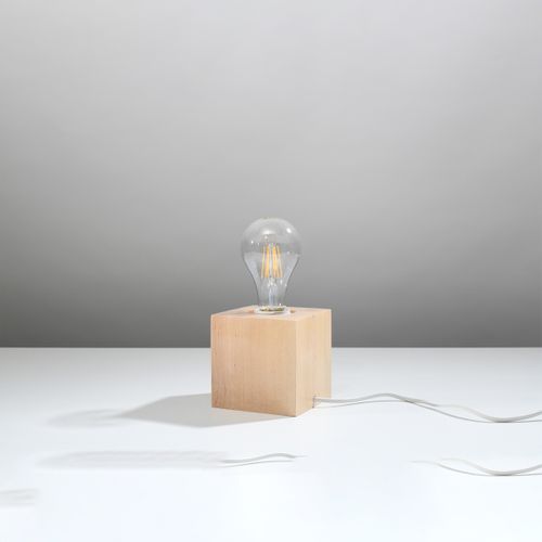 Lampe à Poser Bois Bois Naturel E27 1 Ariz