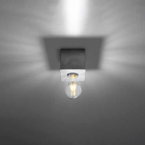 Plafonnier Béton Gris E27 1 Ariz