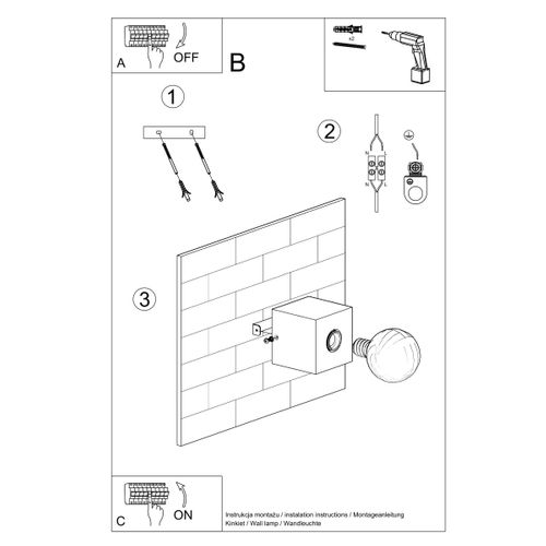 Applique Béton Gris E27 1 Ariz