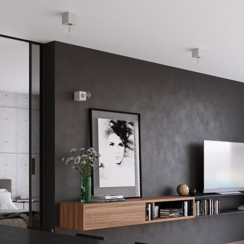 Lampe à Poser Béton Gris E27 1 Ariz