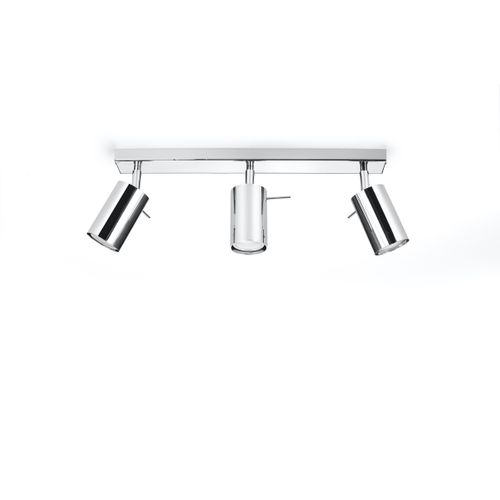 Plafonnier Acier Chrome Gu10 3 Ring