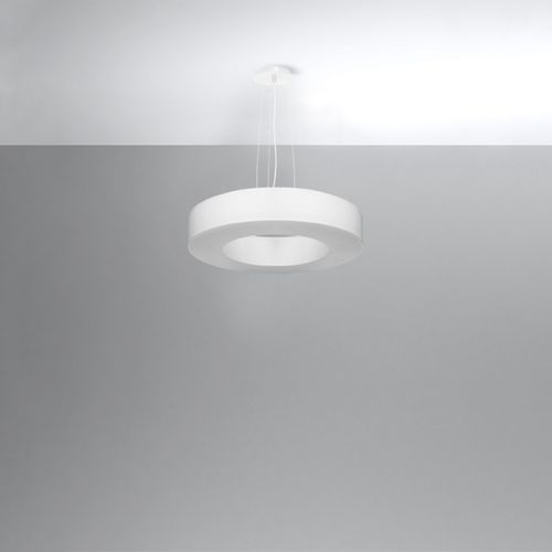 Suspension Tissu Blanc E27 5 Saturno