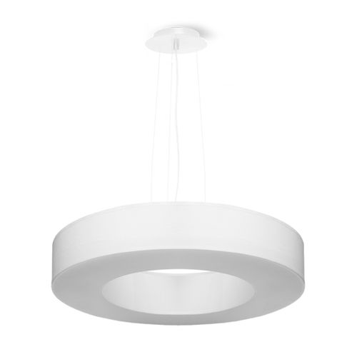 Suspension Tissu Blanc E27 5 Saturno