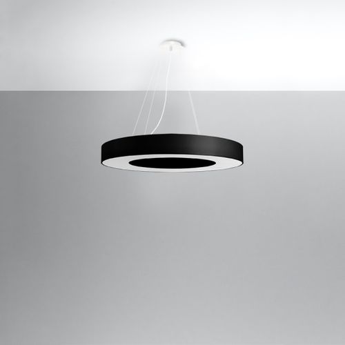 Suspension Tissu Noir E27 6 Saturno