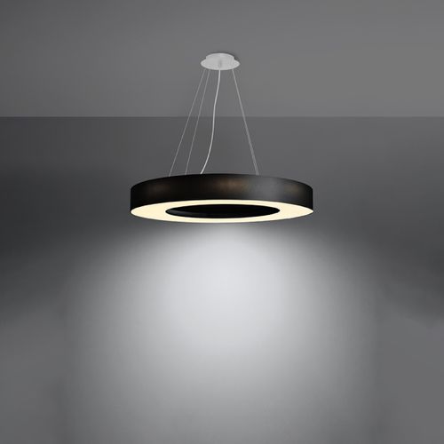 Suspension Tissu Noir E27 6 Saturno