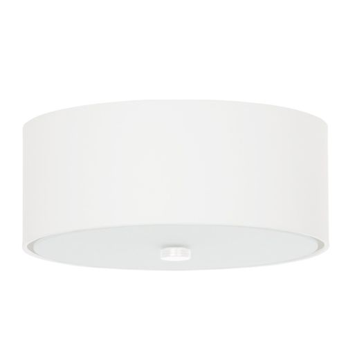Plafonnier Tissu Blanc E27 3 Skala