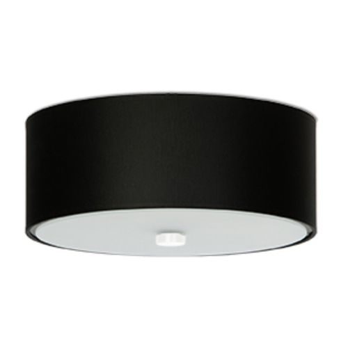 Plafonnier Tissu Noir E27 3 Skala